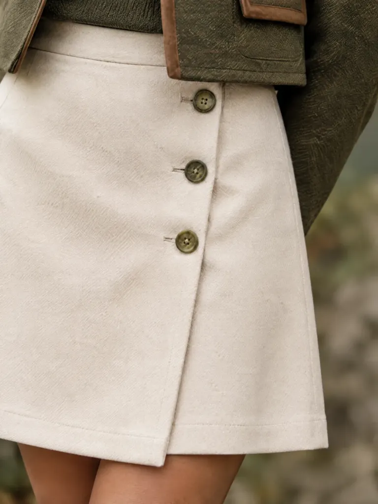 Byway Wrap-Panel Skirt, detail