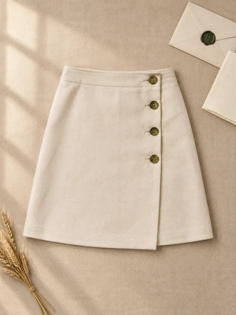 Byway Wrap-Panel Skirt, on its own