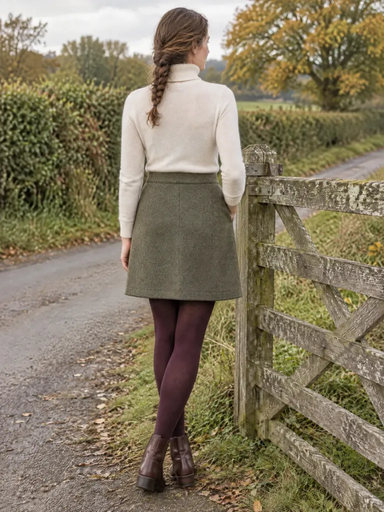 Cobble Tweed-Effect Skirt, another angle