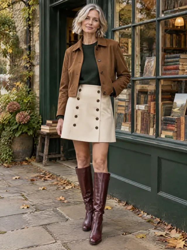 Meadowsweet Double-Button Skirt