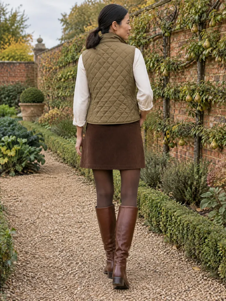 Rushmoor Cord Wrap Skirt, another angle