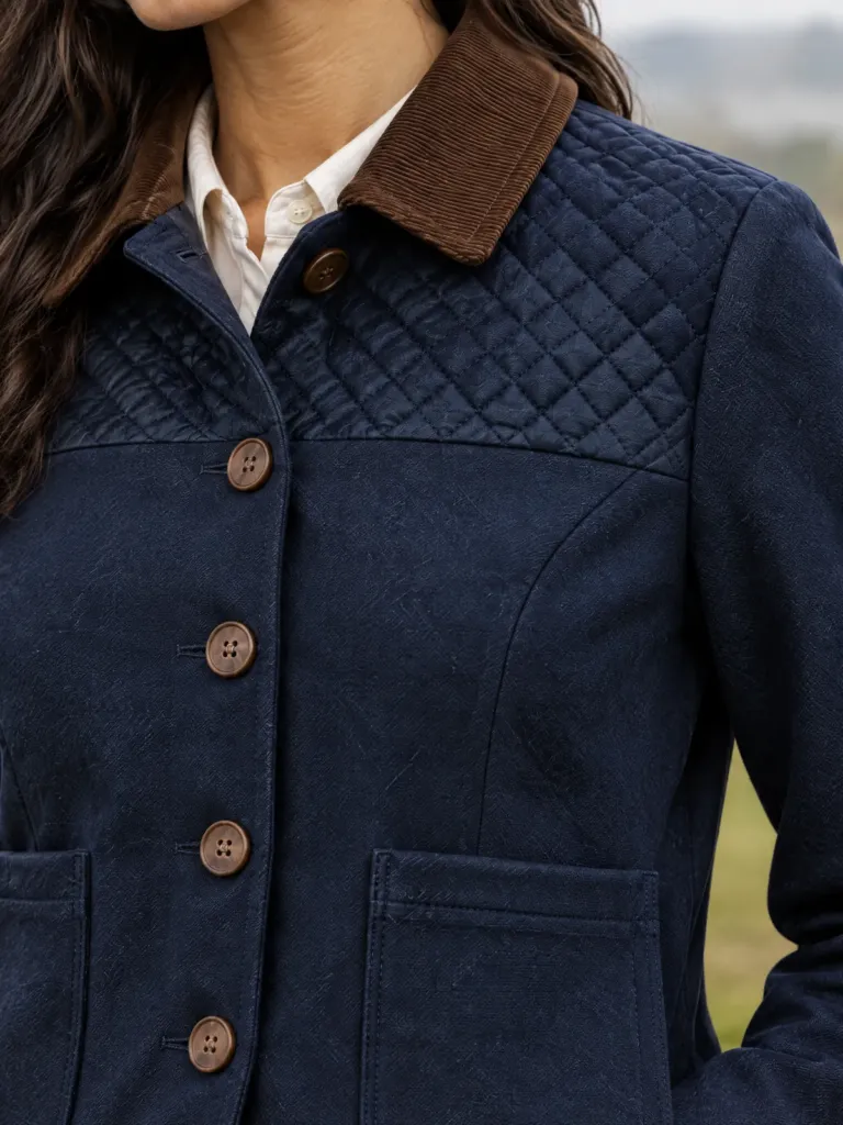 Chalkstream Quilt-Yoke Jacket, detail