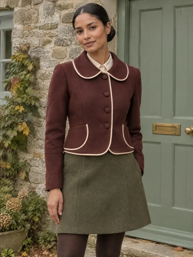 Lantern Lane Round-Collar Jacket
