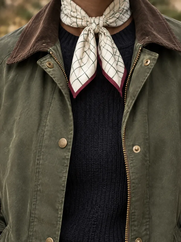 Postcode Grid Neckerchief, detail