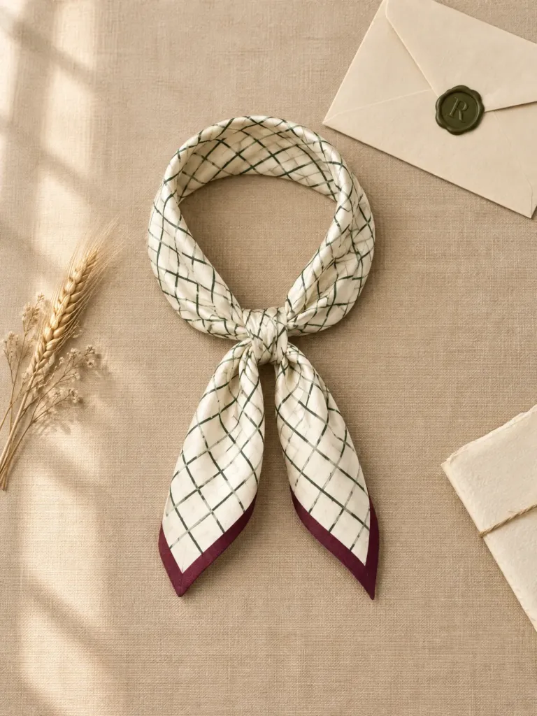 Postcode Grid Neckerchief, on its own