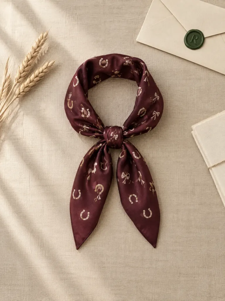 Horseshoe Print Neckerchief, on its own