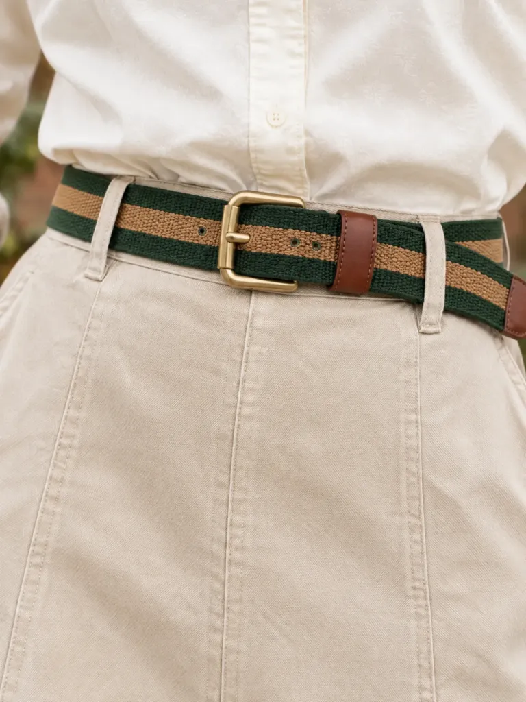 Satchel Stripe Webbing Belt, detail
