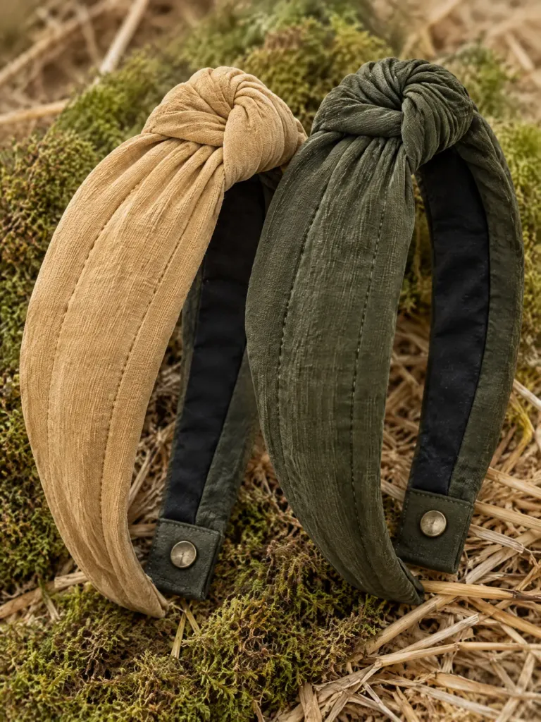 Twine Knot Headband Pair, detail