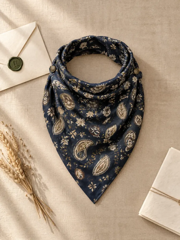 Almanac Paisley Neckerchief, on its own