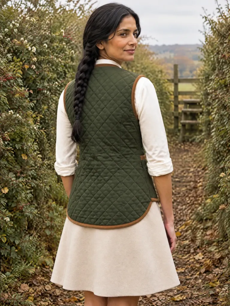 Parcel Diamond-Quilt Waistcoat, another angle