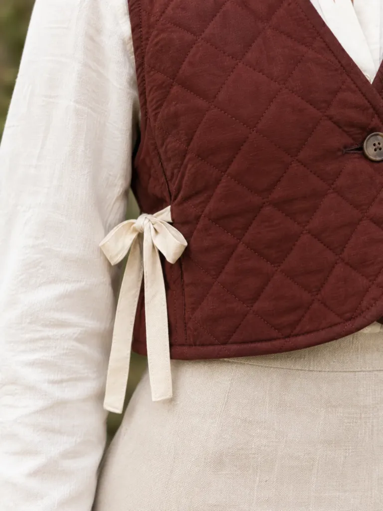 Ribbonstone Tie-Side Waistcoat, detail