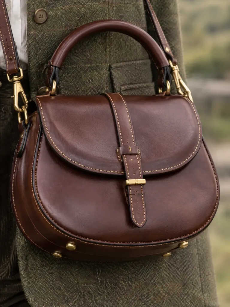 Hackney Top-Handle Saddle Bag, detail