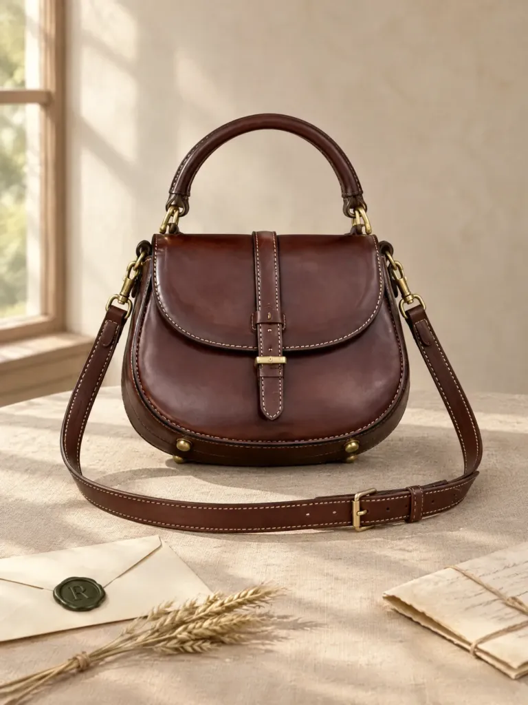 Hackney Top-Handle Saddle Bag, on its own