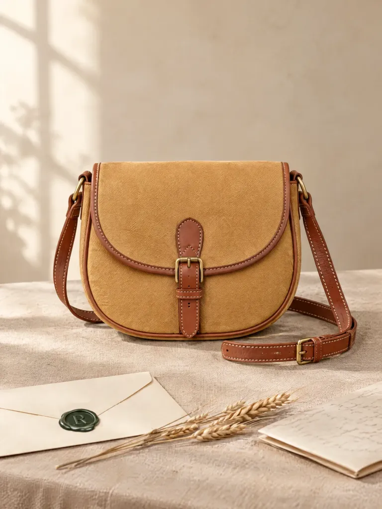 Crescent Hay Saddle Bag, on its own