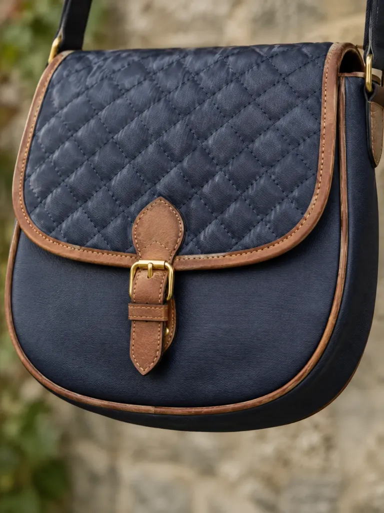 Gatepost Quilted Saddle Bag, detail